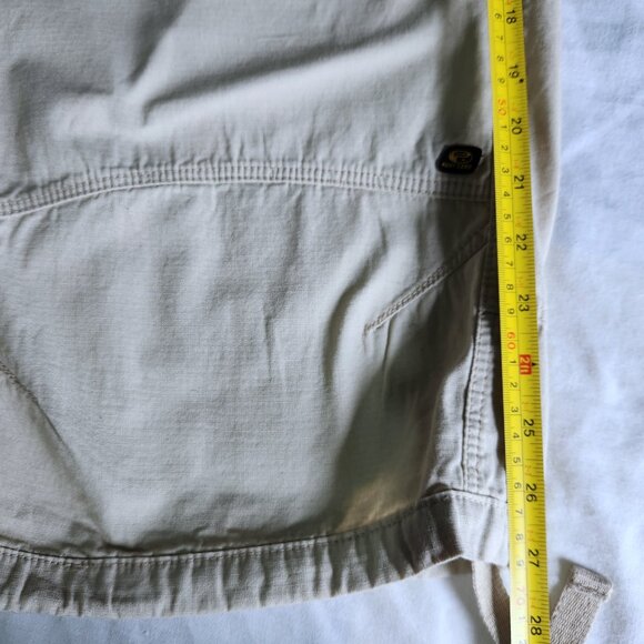Men's 38 Shorts Point Zero Flat Front DNM Original Beige Cotton Zip Button - Picture 7 of 14